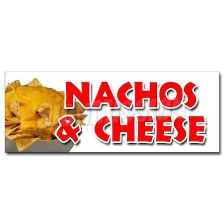 NACHOS & CHEESE DECAL Sticker Snack Melted Mexican Food Tacos Tex Mex